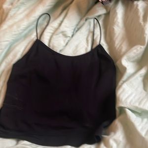 aeropostale xs black tank top cropped